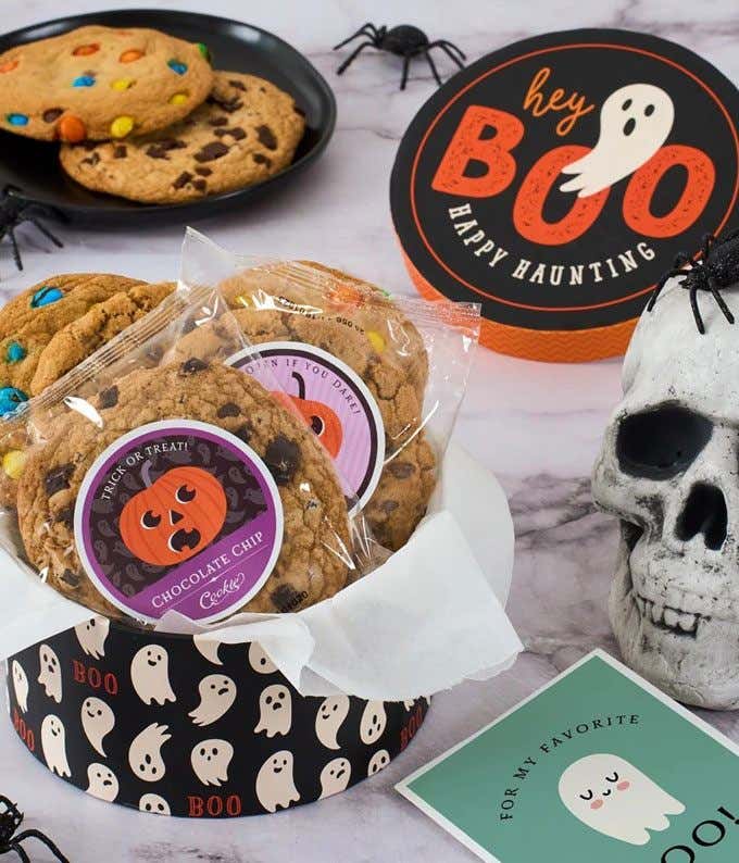 A Halloween-themed gift box set with 