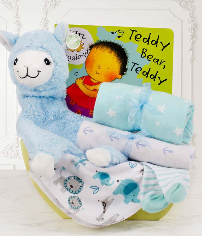 Bedtime for Baby Gift Basket - Blue