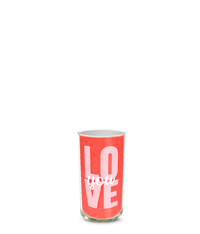 Partial image of Custom Photo Vase without flowers.